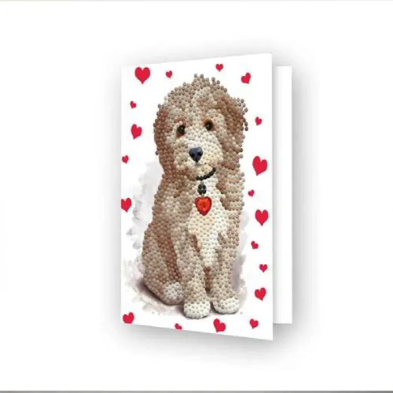 Carte de vœux broderie diamant Lovely Boy, 17.7 x 12.6 cm