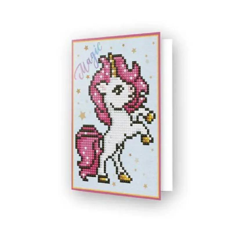 Carte de vœux broderie diamant Magic débutant