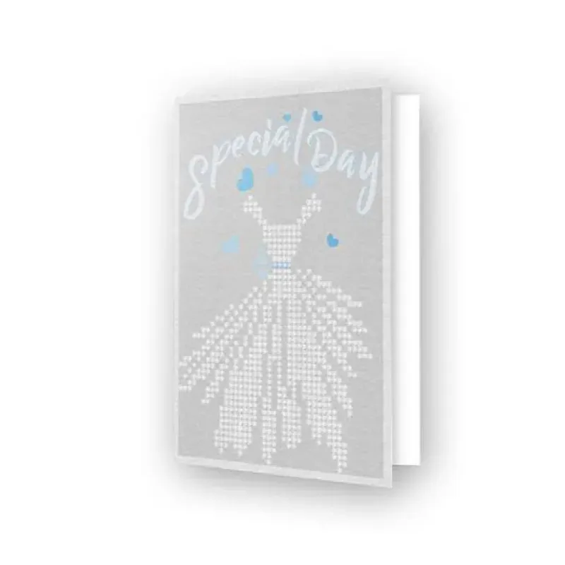 Carte de vœux broderie diamant Special Day, 17.7 x 12.6 cm