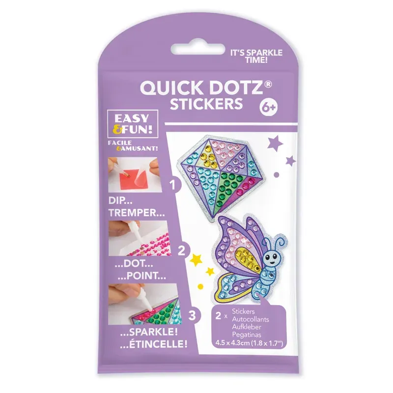 Kit broderie diamant 2 stickers papillon Dotzies