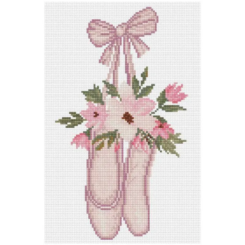 Kit broderie diamant ballerines carrées, 37 x 24 cm