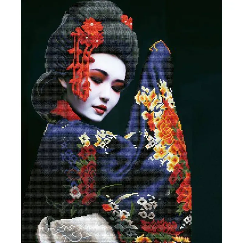 Kit broderie diamant beauté de Kyoto, 50 x 60 cm