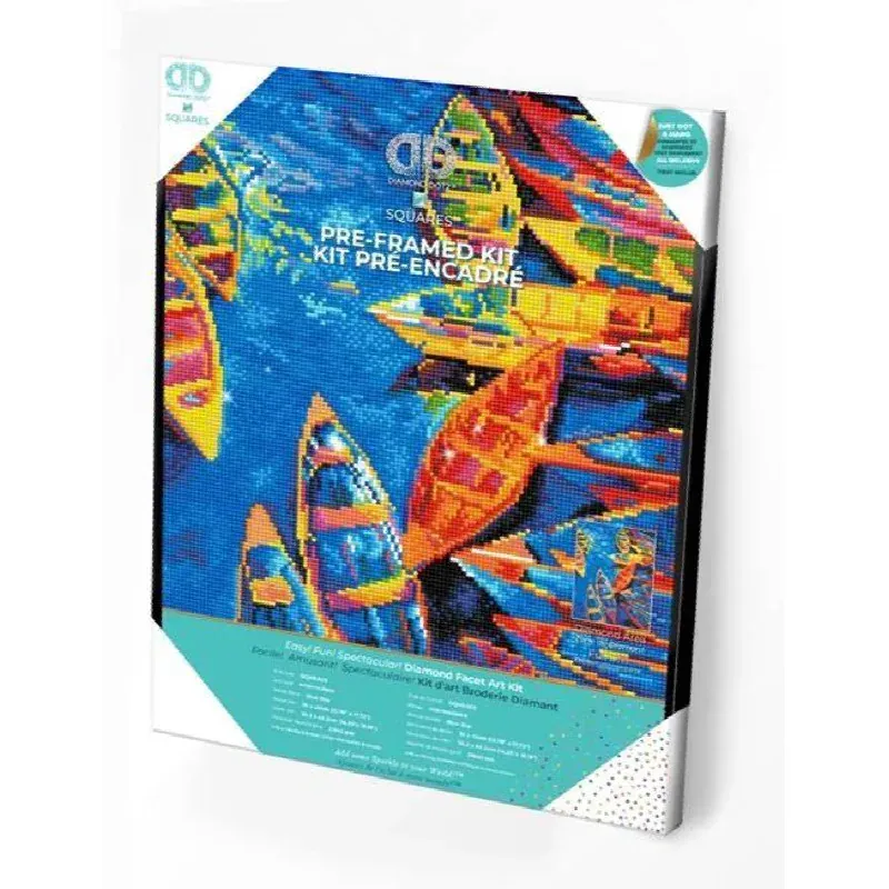 Kit broderie diamant Blue Bay pré-encadré, 31 x 41 cm