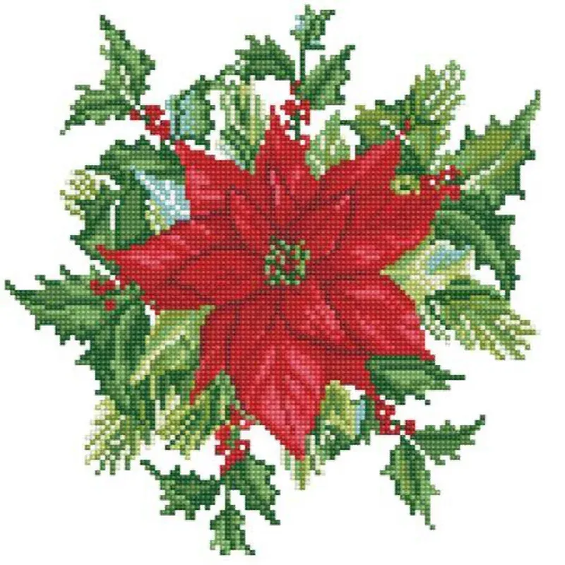 Kit broderie diamant bouquet festif, 30 x 30 cm