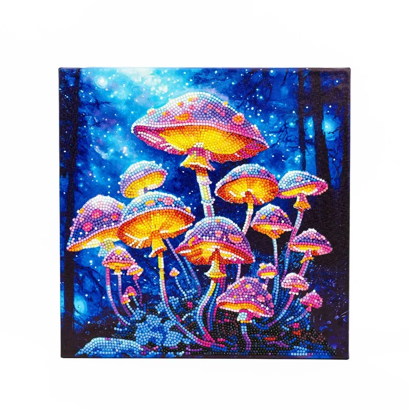 Kit broderie diamant champignons au clair de lune