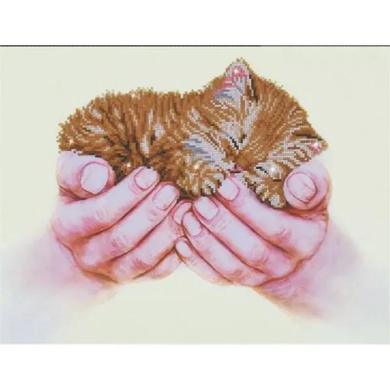 Kit broderie diamant chaton précieux, 52 x 40 cm