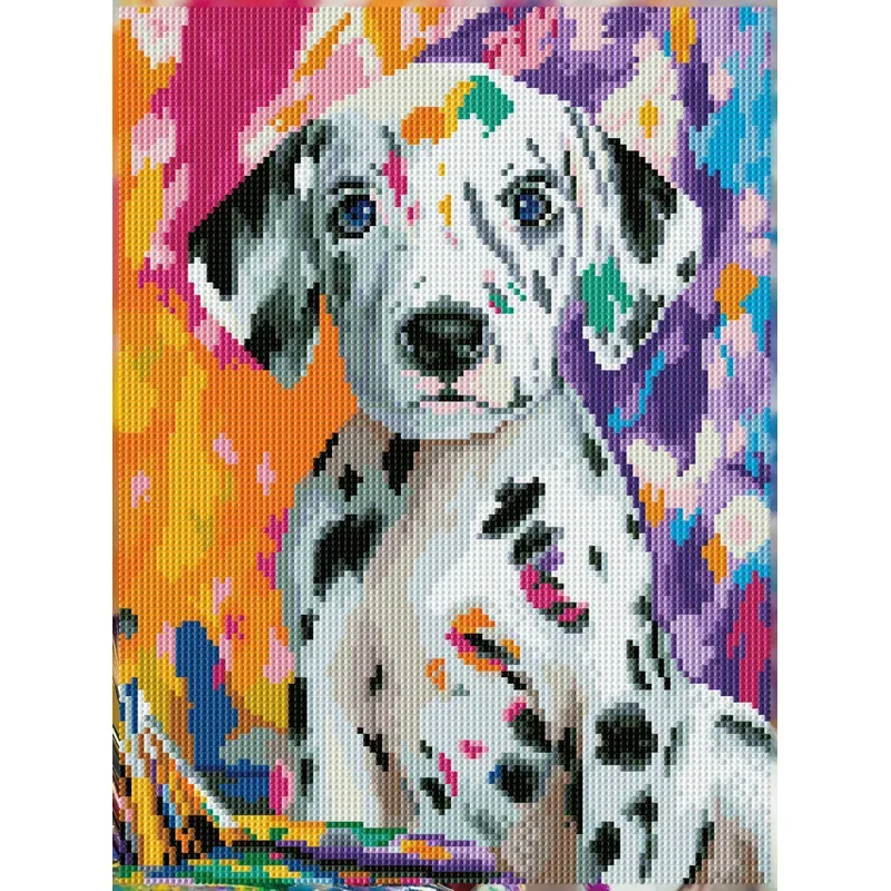 Kit broderie diamant dalmatien sur cadre, 40 x 30 cm