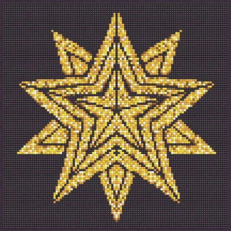 Kit broderie diamant étoile de Noël, 30,5 x 30,5 cm