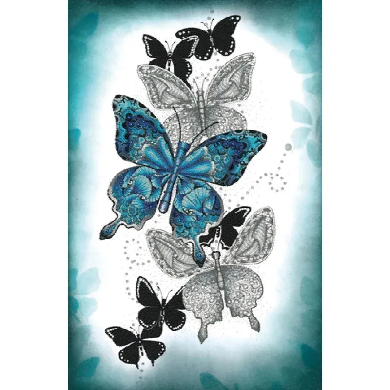 Kit broderie diamant farandole de papillons, 72 x 47 cm