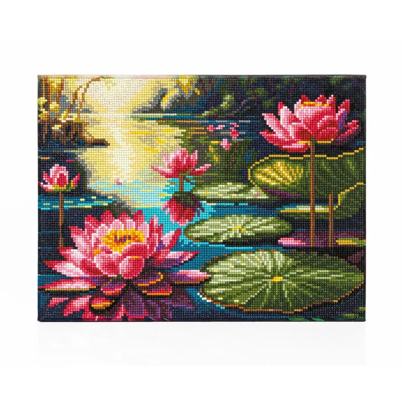 Kit broderie diamant fleurs de lys au coucher de soleil