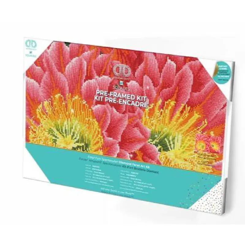Kit broderie diamant fleurs du désert, 31 x 41 cm