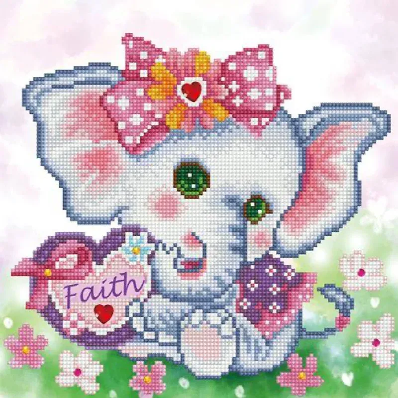 Kit broderie diamant Foi, format carré 30 x 30 cm