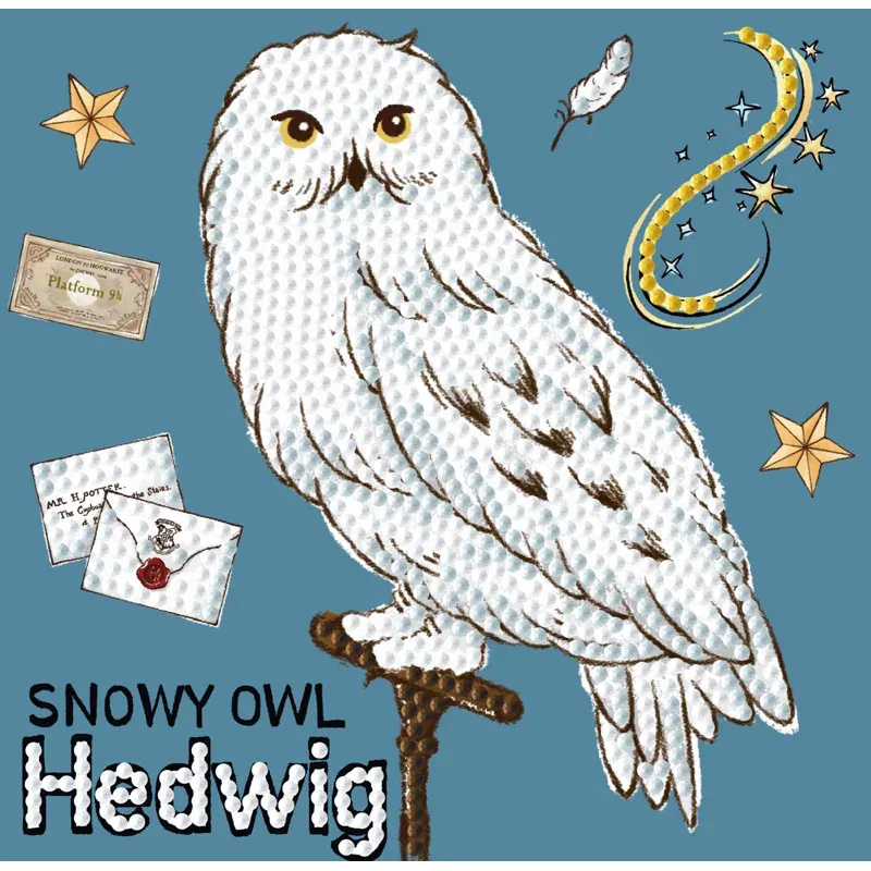 Kit broderie diamant Hedwige Harry Potter, 15,24 cm