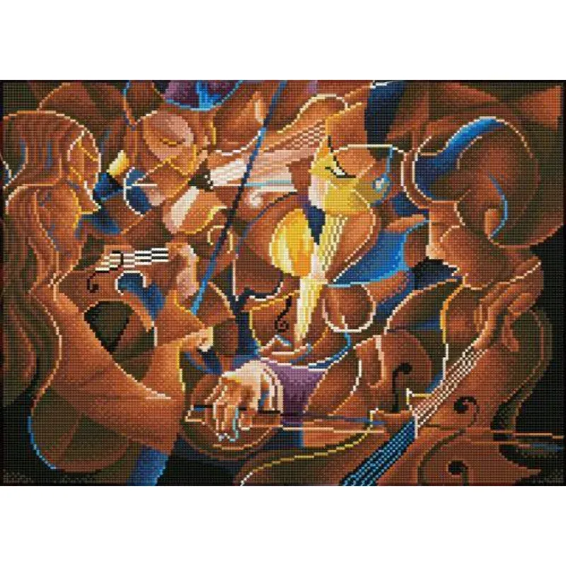 Kit broderie diamant impro musicale, 57 x 41 cm