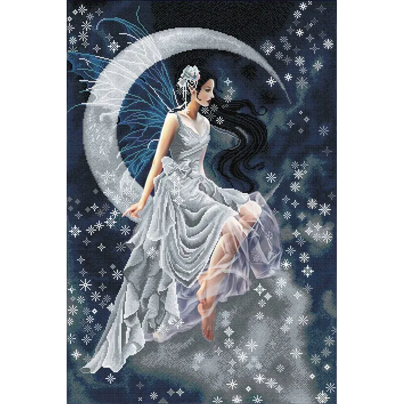 Kit broderie diamant La lune glacée, 100 x 67 cm