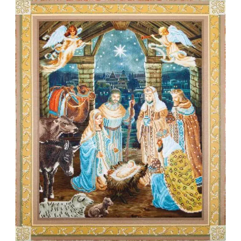 Kit broderie diamant La Nativité, 85 x 100 cm