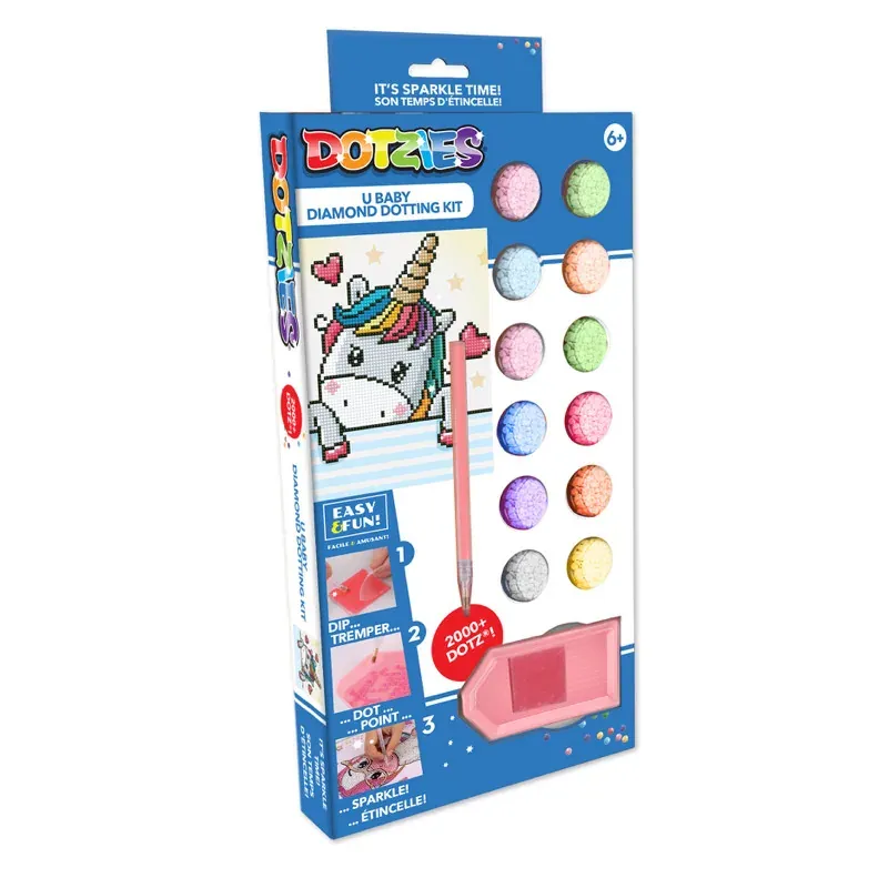 Kit broderie diamant licorne amoureuse débutant