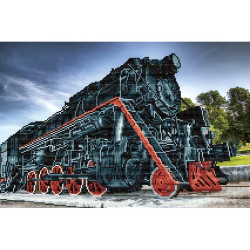 Kit broderie diamant locomotive Diamond Dotz, 40 x 60 cm
