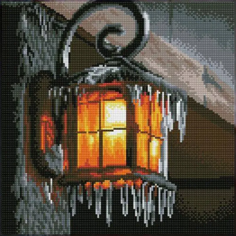 Kit broderie diamant Lumière glaciale, 31 x 41 cm