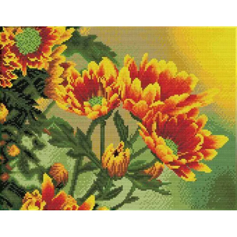 Kit broderie diamant marguerites, 31 x 41 cm