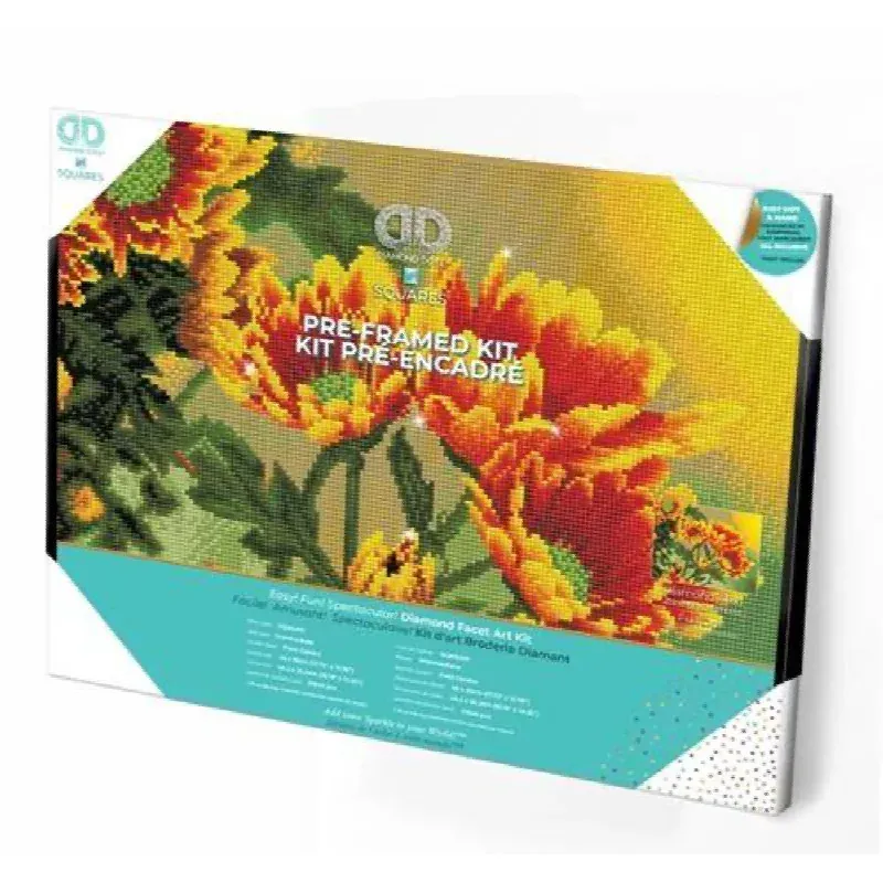 Kit broderie diamant marguerites des champs, 31 x 41 cm