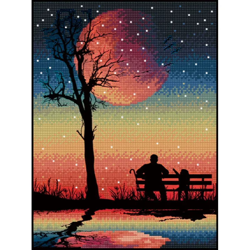 Kit broderie diamant Moments précieux, 40 x 30 cm