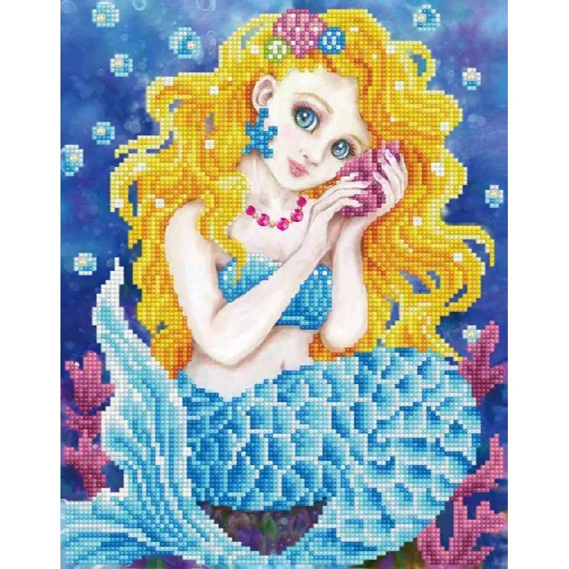 Kit broderie diamant musique de la mer, 28 x 35 cm