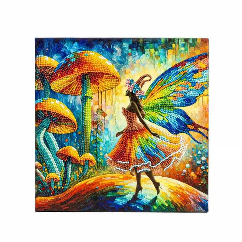 Kit broderie diamant pays des fées, 30 x 30 cm