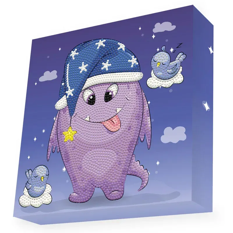 Kit broderie diamant petit monstre, 22 x 22 cm