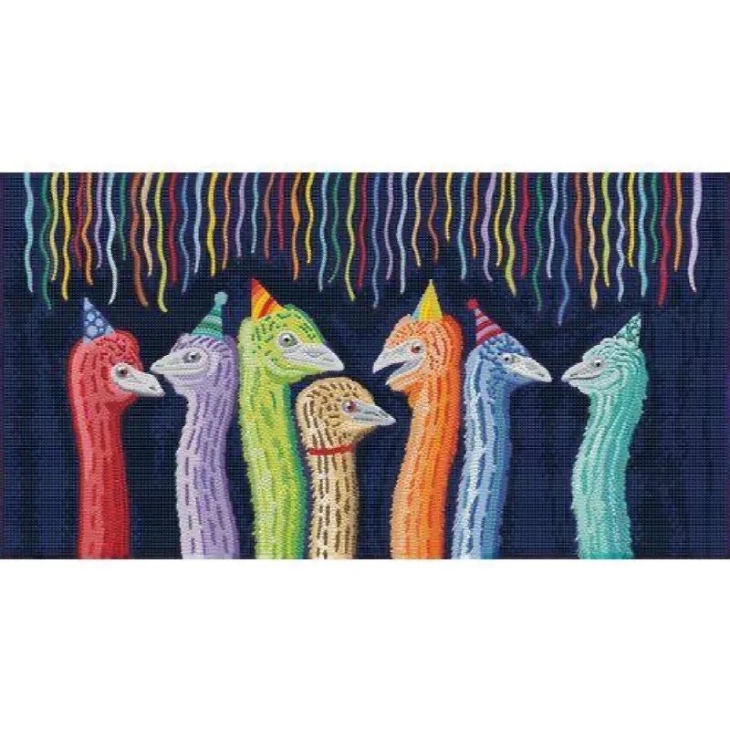 Kit broderie diamant poussins en fête, 32 x 60 cm