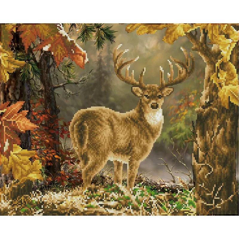 Kit broderie diamant Prince de la forêt, 42 x 52 cm