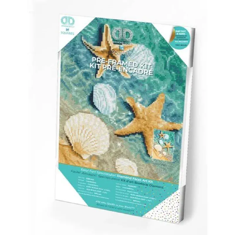 Kit broderie diamant rivage Crystal Shore, 28 x 41 cm
