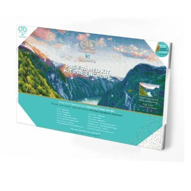 Kit broderie diamant rivière majestueuse, encadré