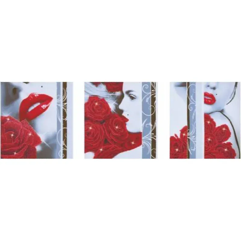 Kit broderie diamant ronde des roses, 142 x 47 cm