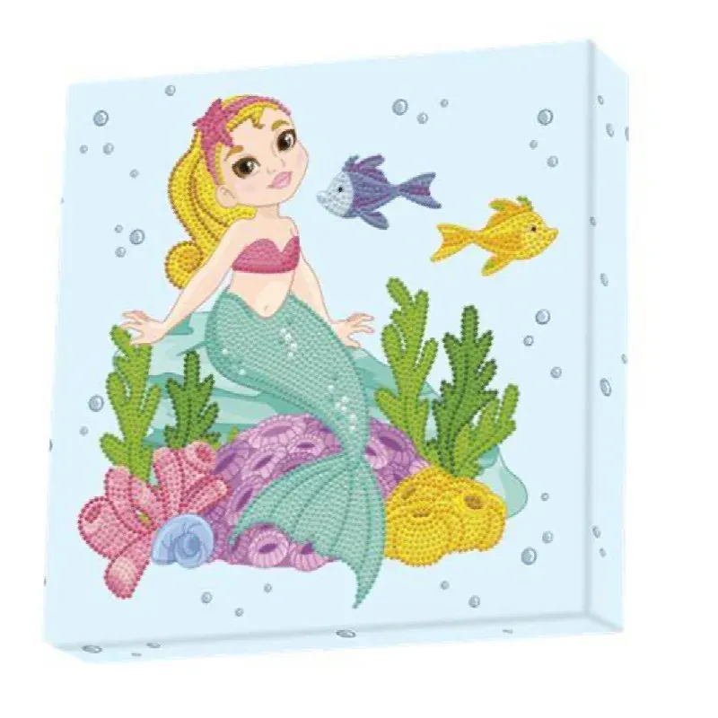 Kit broderie diamant sirène Dotz Box, 28 x 28 cm