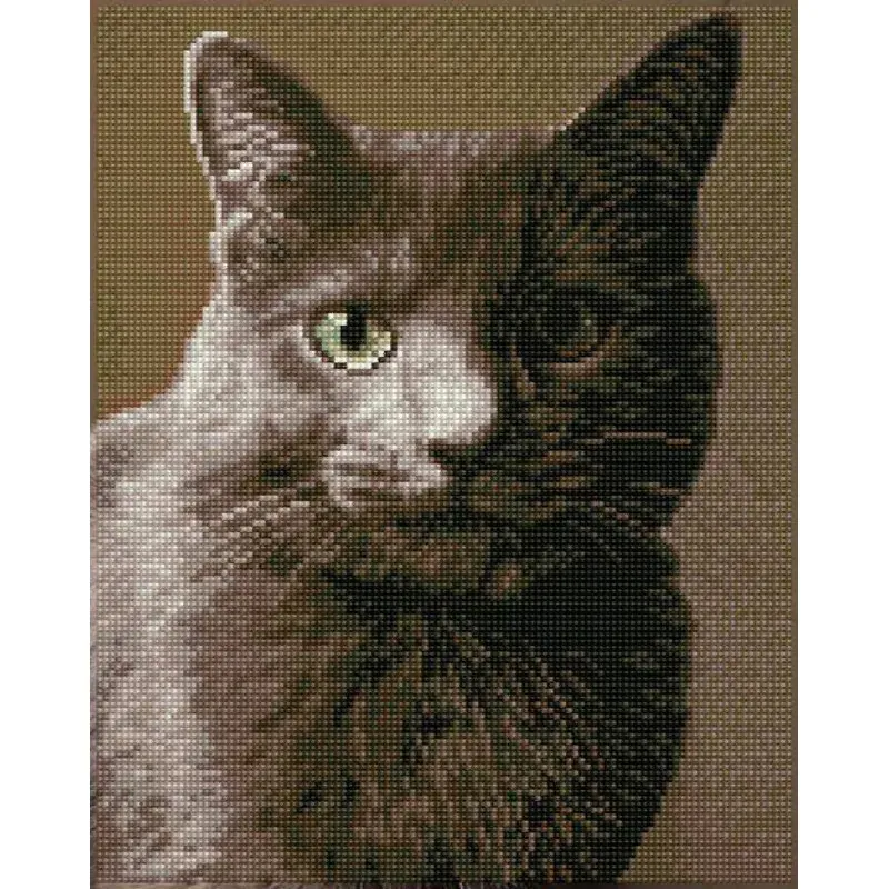 Kit broderie diamant Smokey carré, 37.50 x 30 cm