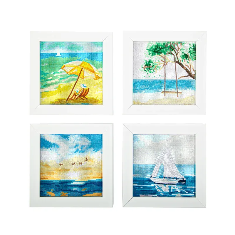 Kit broderie diamant Summer Days, pack 4 dessins