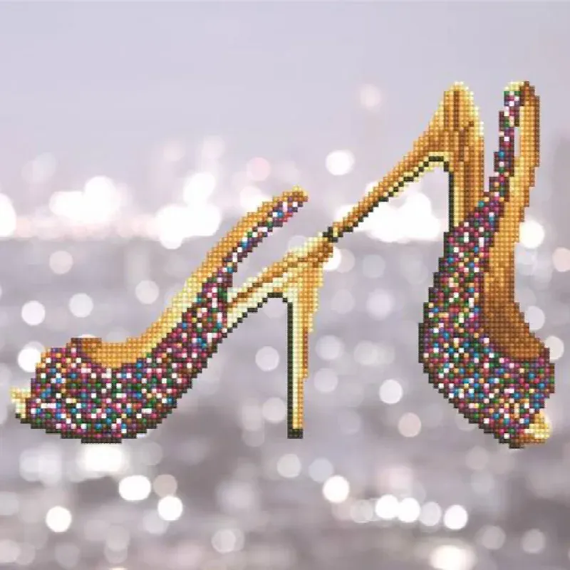 Kit broderie diamant talons aiguilles, 32 x 32 cm