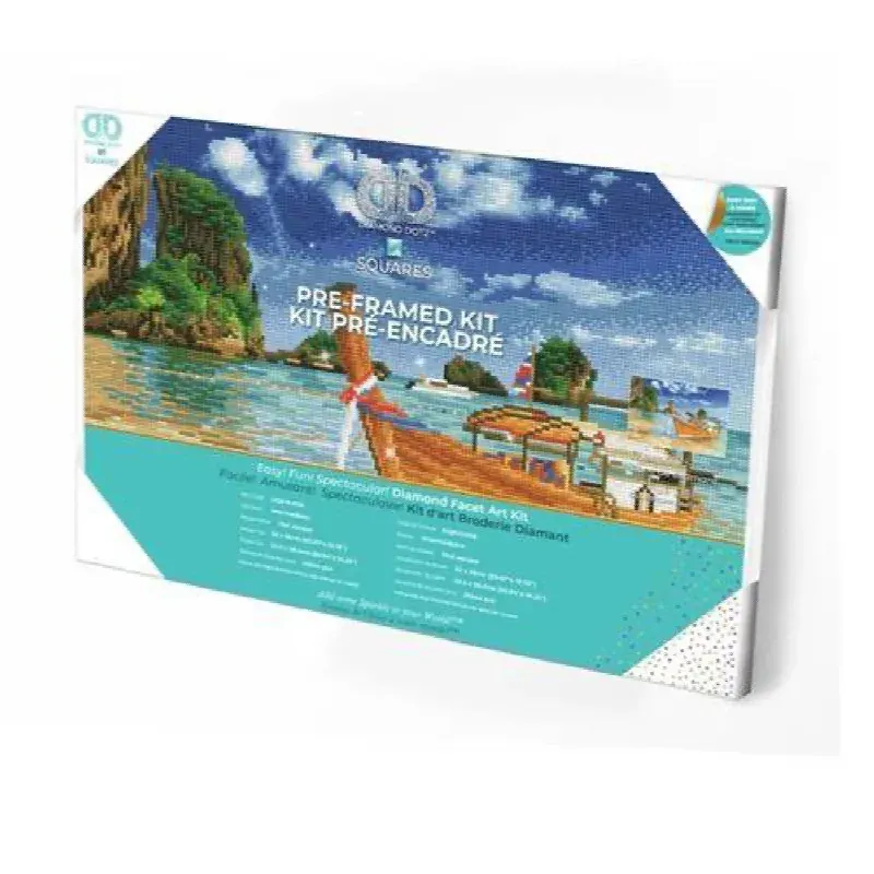 Kit broderie diamant Thaïlande pré-encadré, 31 x 41 cm