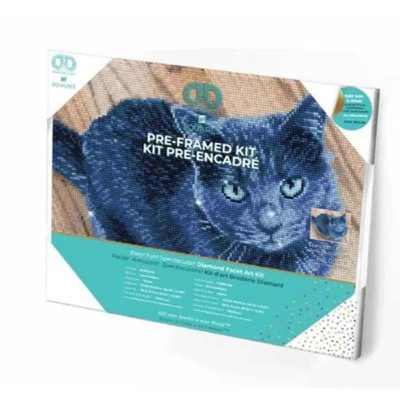 Kit broderie diamant Velvet avec cadre blanc, 30 x 37,50 cm