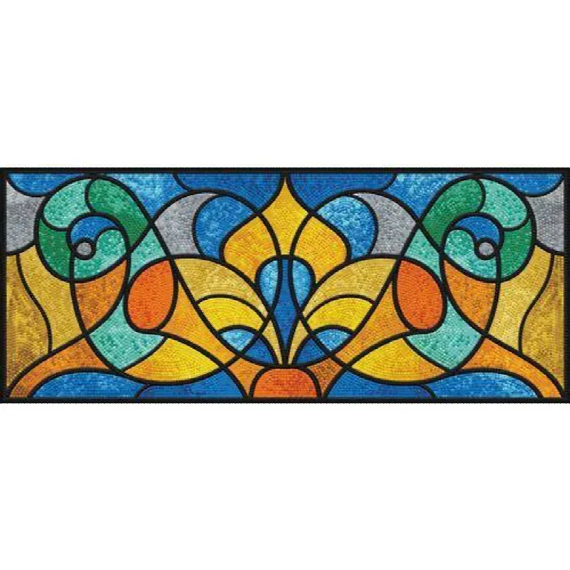 Kit broderie diamant vitrail lumineux, 24 x 58 cm