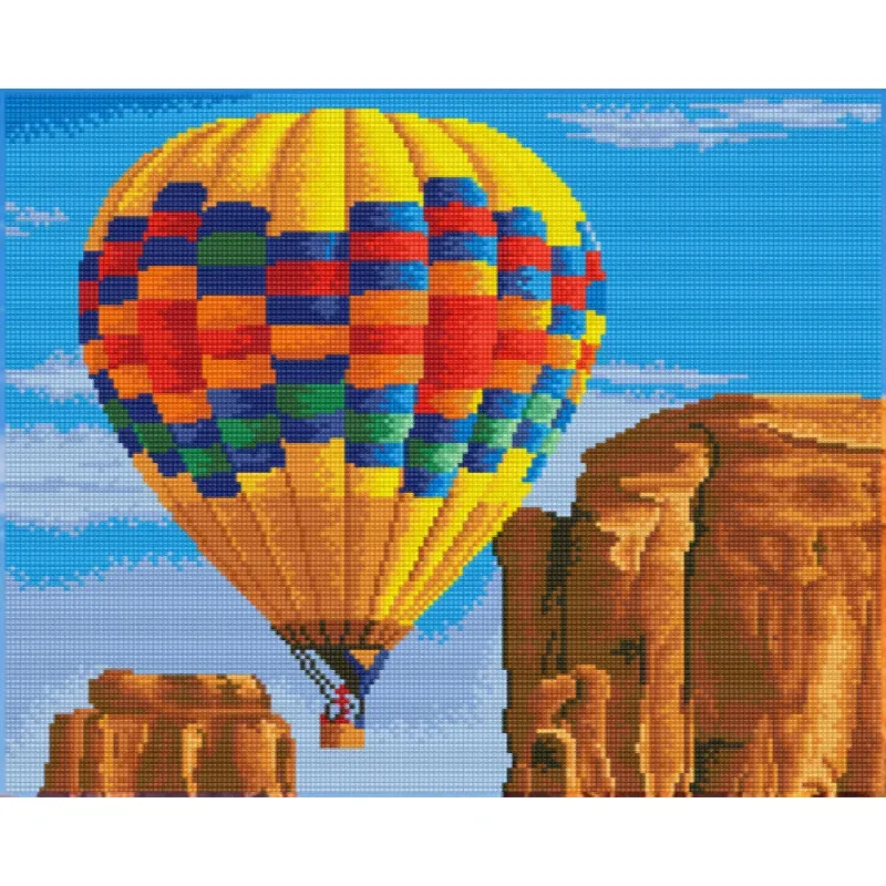 Kit broderie diamant vol de montgolfières, 40,6 x 50,8 cm