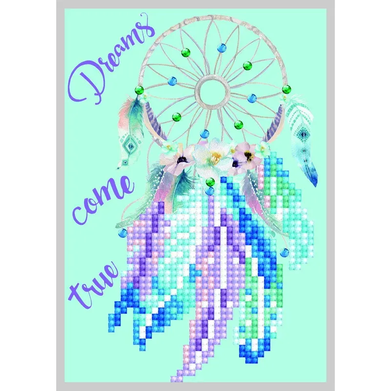Kit carte de vœux broderie diamant Dreams Come True
