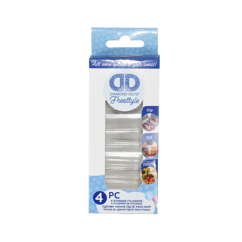 Lot de 4 cylindres de stockage Diamond Dotz vides