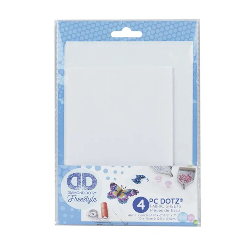 Pack 4 toiles broderie diamant non adhésives
