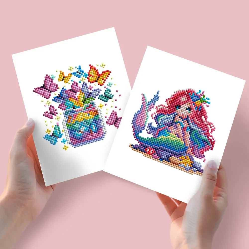Broderie diamant (2 pièces) - Art Fantaisie de Sirène