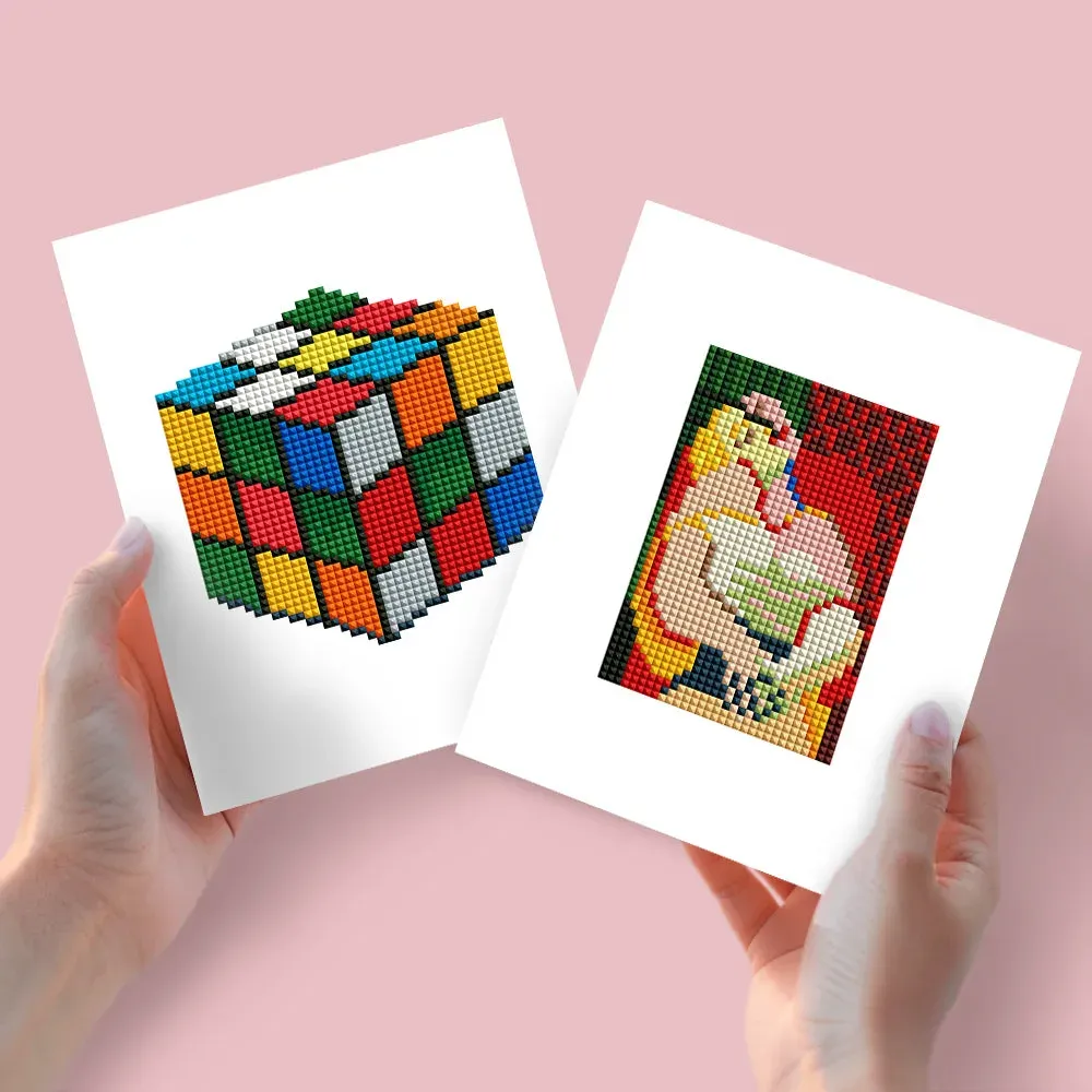 Broderie diamant (2 pièces) - Cube Rubik et Peinture Classique