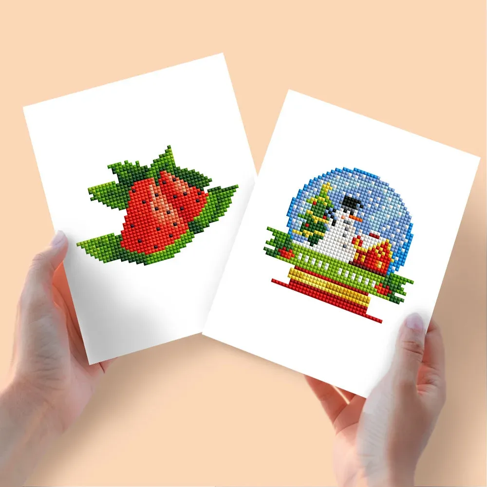 Broderie diamant (2 pièces) - Été et Hiver
