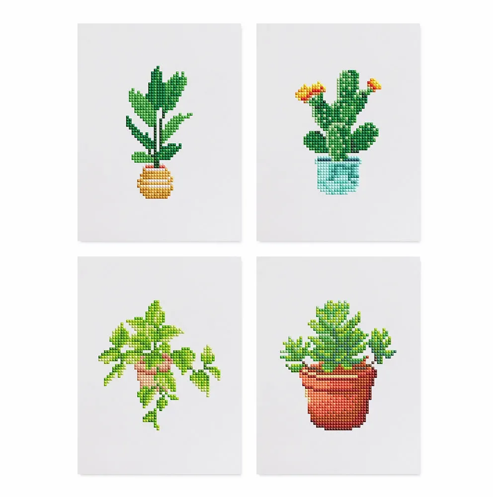 Broderie diamant (4 pièces) - Joyaux du Jardin : Mini Succulente