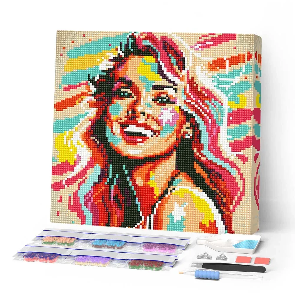 Broderie diamant Blonde Pop Art